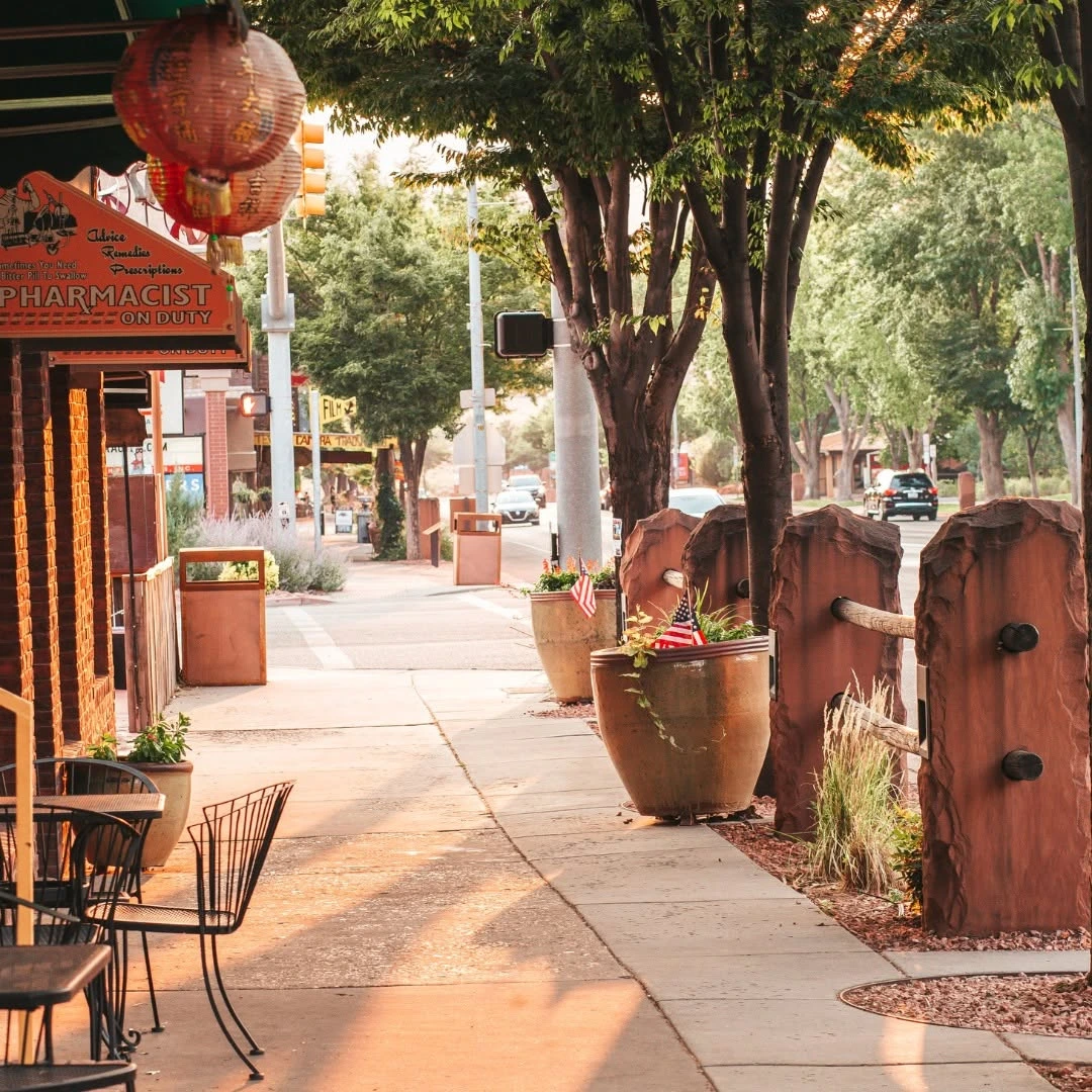 Historic Main Street sidewalk in Kanab, Utah